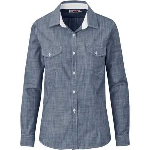 Ladies Long Sleeve Windsor Shirt Navy